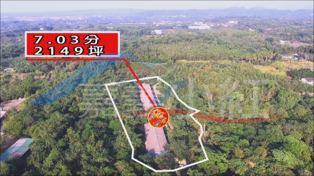 空拍環景..台南市白河區買農地送雞舍**出售農地-66**