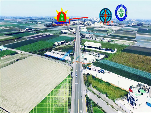空拍環景..雲林縣四湖鄉縣155旁大面寬農地**出售農地-52**