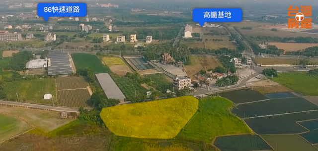 歸仁大潭大面寬農地,近高鐵站、三井outlet美農地									