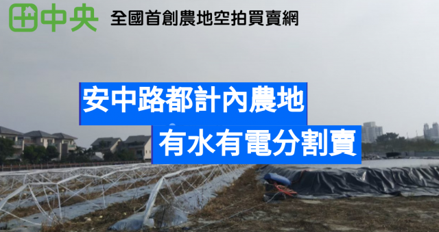 安南都市計畫區內4000坪大農地稀有釋出(有水有電可分割)