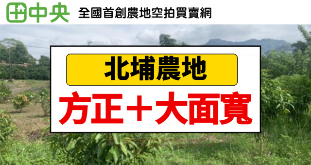 北埔大湖路大面寬方正農地-春明地產-035551111